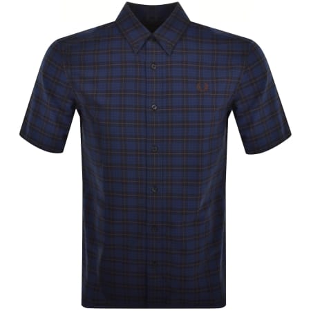 Fred Perry Pique Textured Collar Shirt Navy Mainline Menswear Canada
